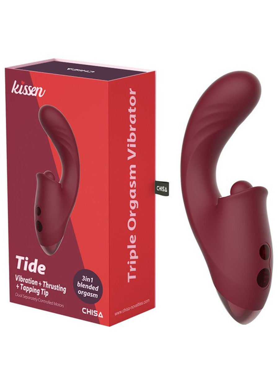 Kissen Tide silikonski vibrator sa tapkanjem i teleskopskim pokretima — CN 811026225